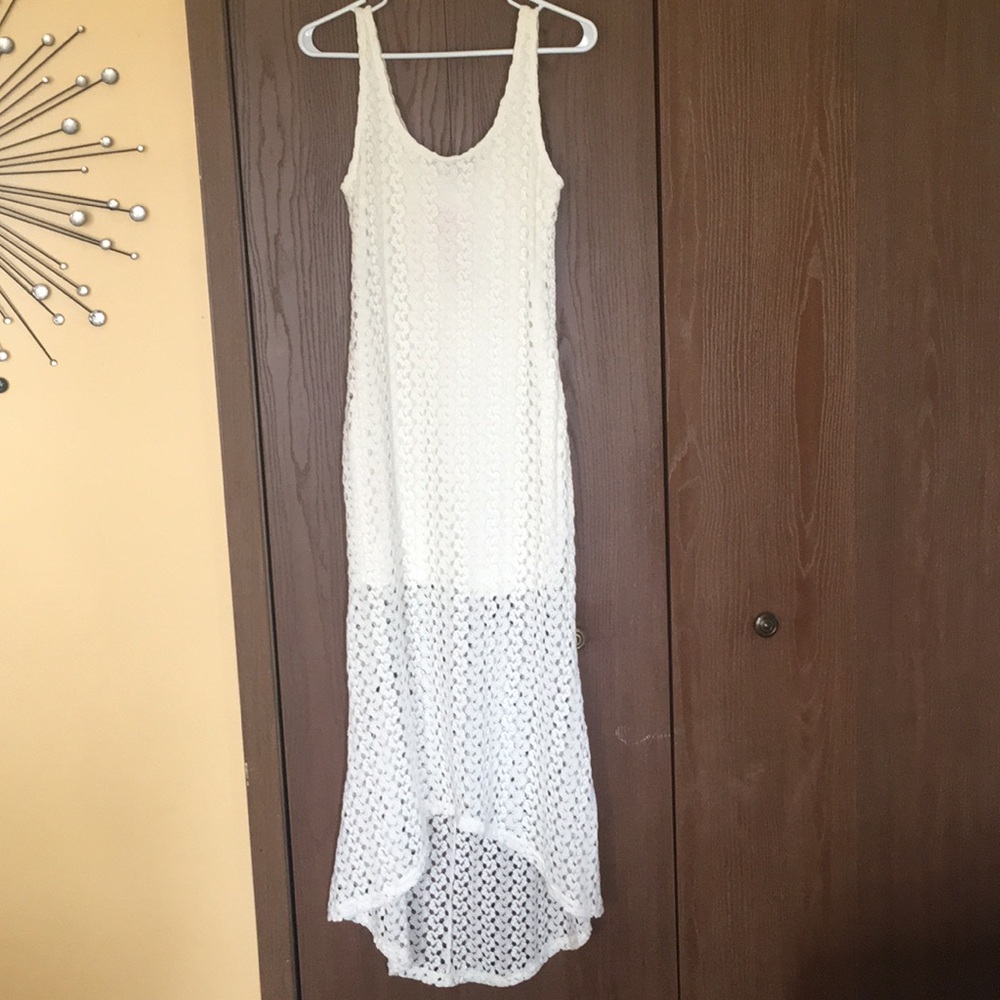 ☀️Cream lace high low dress. NWT